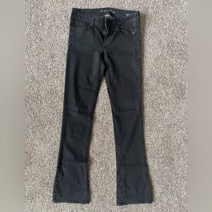 American Eagle, size 10 X-Long, super stretch skinny kick black jeans